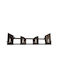 Epiplo-Fos Wall Hanger Wooden 8 Hooks Brown 58x16x6cm