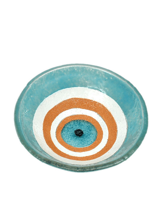 Kallisti Glass Διακοσμητική Πιατέλα Γυάλινη Πολύχρωμη 10.5x10.5εκ.