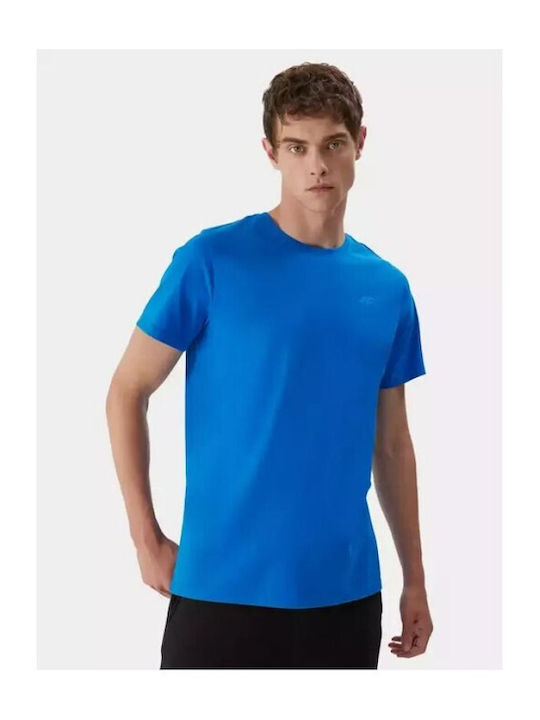 4F Herren T-Shirt Kurzarm Blau