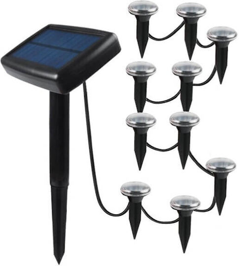 Led Set of 10 Solar Lights with Warm White Light