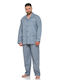 Lanotte Men's Winter Pajamas Set Light Blue