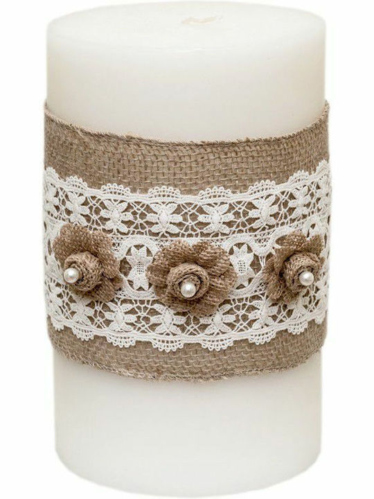 Wedding Candle with Lace