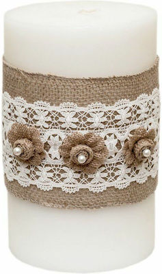 Wedding Candle with Lace