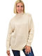 Potre Women's Long Sleeve Sweater Beige