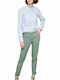 Women's Fabric Trousers Regular Fit Khaki