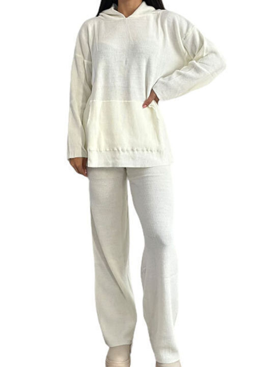 Chica Women's Beige Set with High-waisted Trousers