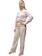 Damen Stoff Hose Beige