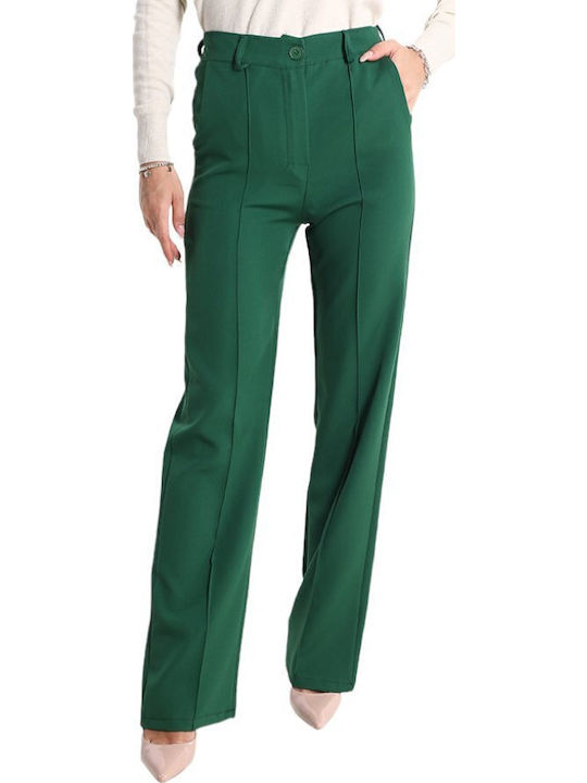 Remix Women's Fabric Trousers Green