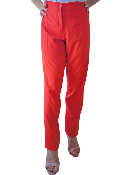 Remix Women's Fabric Trousers Red