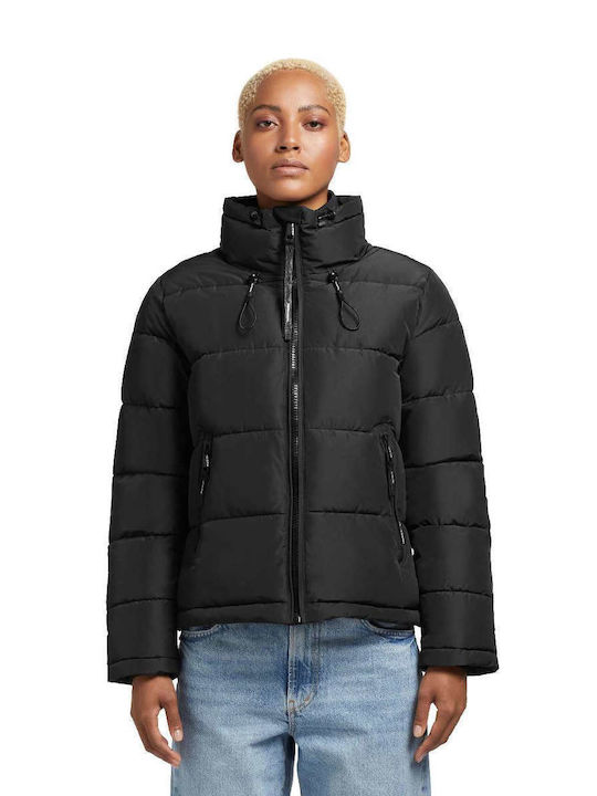 Khujo Women's Short Puffer Jacket for Winter Black