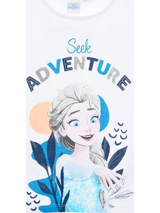 Kinderhemd Kurzarm Weiß Frozen Adventure
