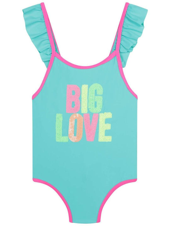 Billieblush Fluo Kids Swimwear One-Piece Petrol Blue