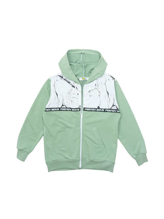 Babylon Boys Sweatshirt with Zipper Green