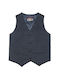 Boys Vest with Zipper Blue