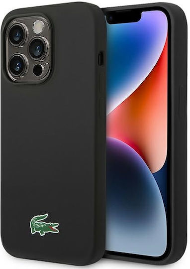 Lacoste Silicone Magsafe Umschlag Rückseite Kunststoff / Silikon Schwarz (iPhone 14 Pro)