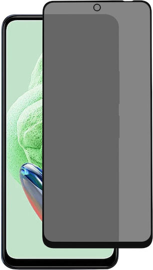 Anti-spy Privacy Full Face Tempered Glass Negru (Redmi Note 12 5G / Poco X5)