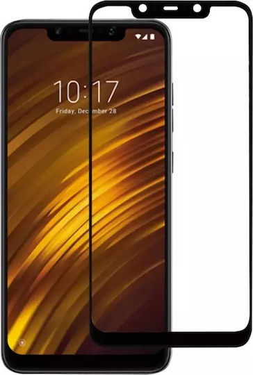 5D Пълно лепило Закалено стъкло за цялото лице Черен (Pocophone F1)