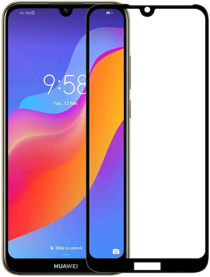 Пълно лепило Закалено стъкло за цялото лице Черен (Huawei Y6s / Honor 8A)