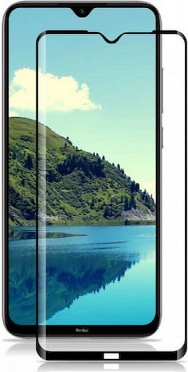 Vollkleber Vollflächig gehärtetes Glas Schwarz (Redmi Note 8T)