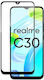 Frame 5D Пълно лепило Закалено стъкло за цялото лице Черен (Realme C30)