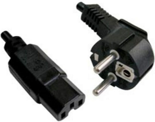 Schuko - IEC C15 Cable 2m Μαύρο 10409-010