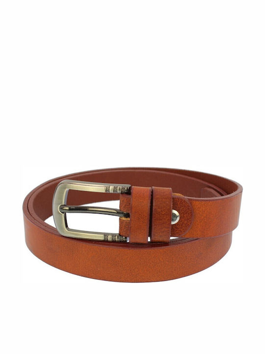 G.M Leather Women's Belt Tabac Brown