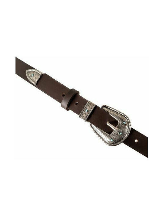 Leather Women's Belt Brown