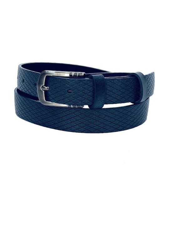 Leather Women's Belt Blue