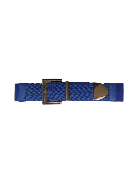 Elastic Women's Belt Blue