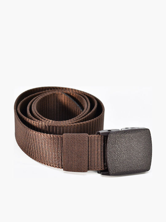 Men's Belt Fabric Webbing Belt Brown