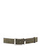 Charles Frank Men's Leather Belt Khaki