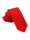 Ανδρική Γραβάτα Συνθετική Μονόχρωμη σε Κόκκινο Χρώμα