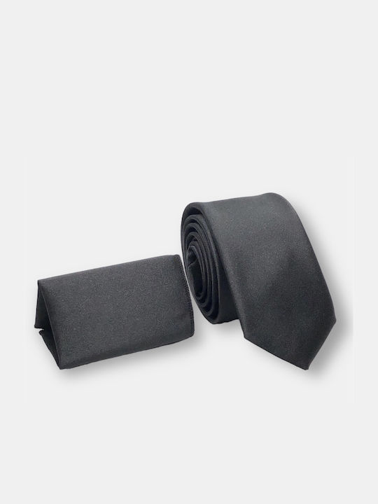 Canadian Country Herren Krawatten Set Monochrom in Schwarz Farbe