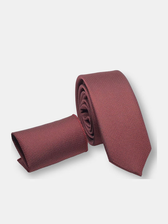 Canadian Country Men's Tie Set Monochrome Burgundy