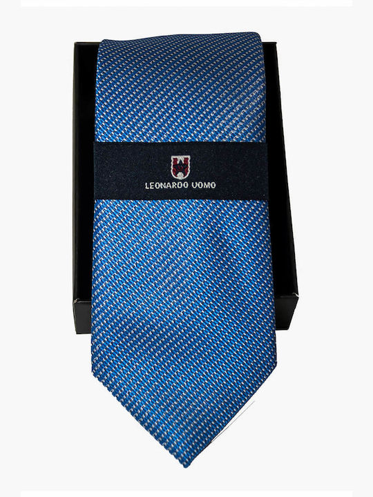Leonardo Uomo Men's Tie Printed Blue