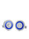 Cufflinks from Steel in Blue Color