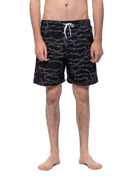 Santa Cruz Men's Swimwear Shorts Black with Patterns