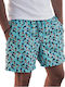 Men's Swimwear Shorts Turquoise with Patterns