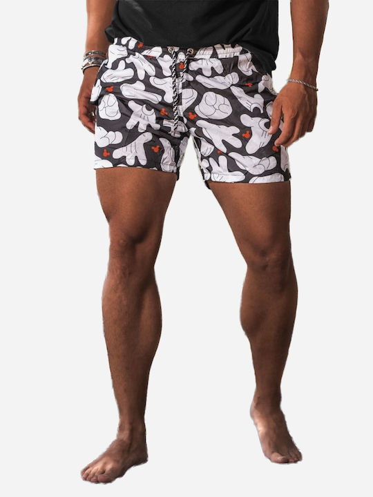 Men's Swimwear Shorts Black with Patterns