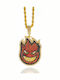 Goldjewels Goldjewels Heatman Double Gold Plated Necklace with Zircon Red