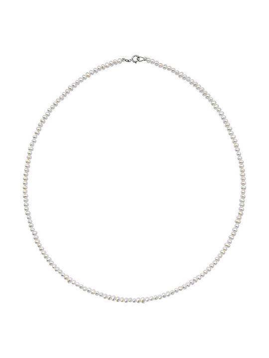 Halskette aus Silber mit Perlen