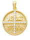 Goldjewels Charm Talisman Constantin Cu Pietre Din Aur 14 Carate Cu Zircon