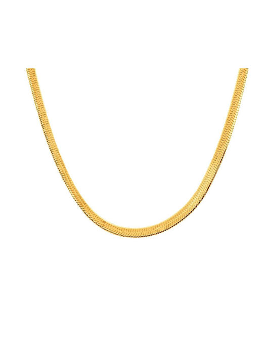 Halskette mit Design Schlange Vergoldet