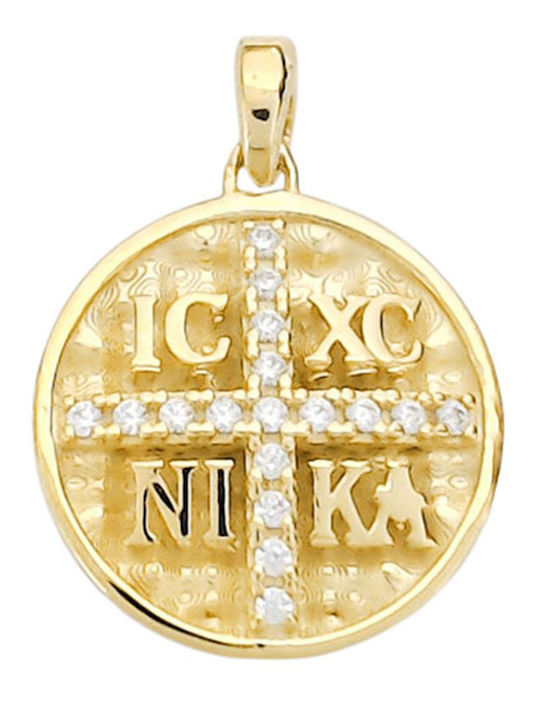 Goldjewels Charm Amulett Konstantin aus Gold 14K mit Zirkon