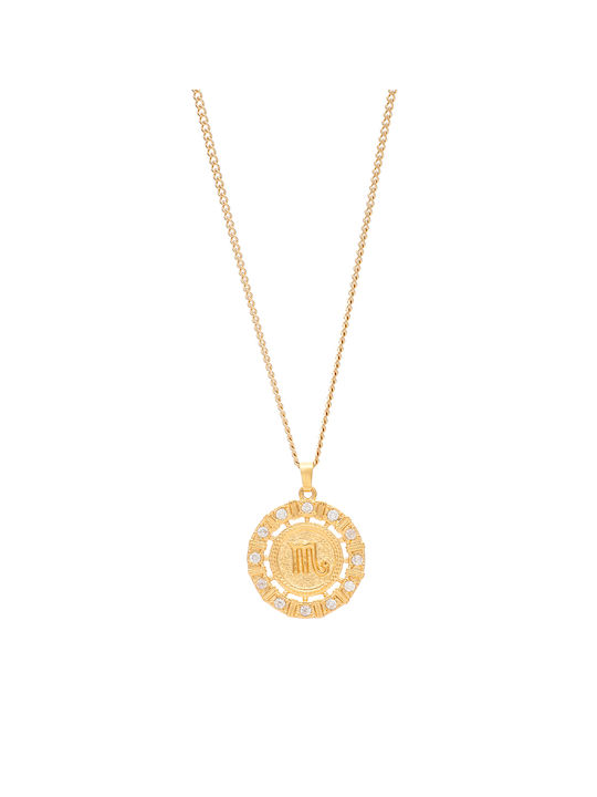 Zodiac Halskette Tierkreiszeichen Vergoldet mit Zirkonia