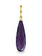 Margaritari Gold Stone Charm 18k Purple