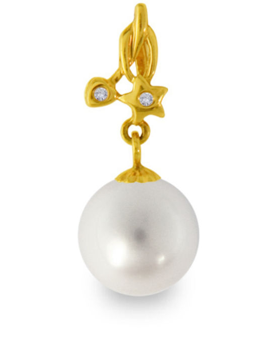 Margaritari Charm mit Steinen aus Weißgold 18K