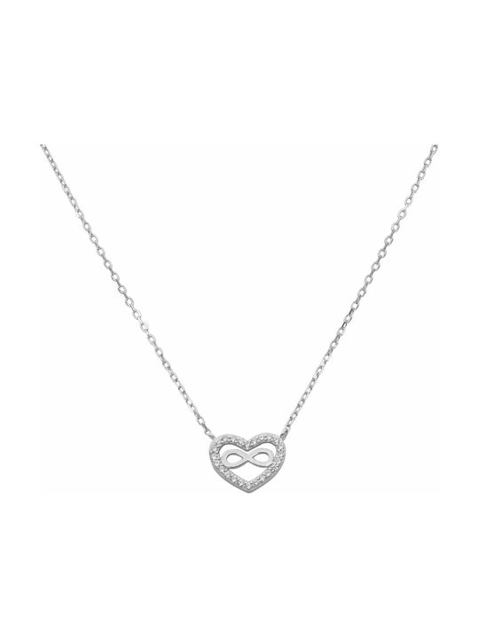 Necklace with design Heart from Silver