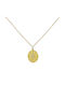 Necklace Constantine Amulet from Gold 9 K with Zircon