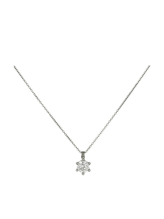 Charm aus Weißgold 9 K mit Zirkon